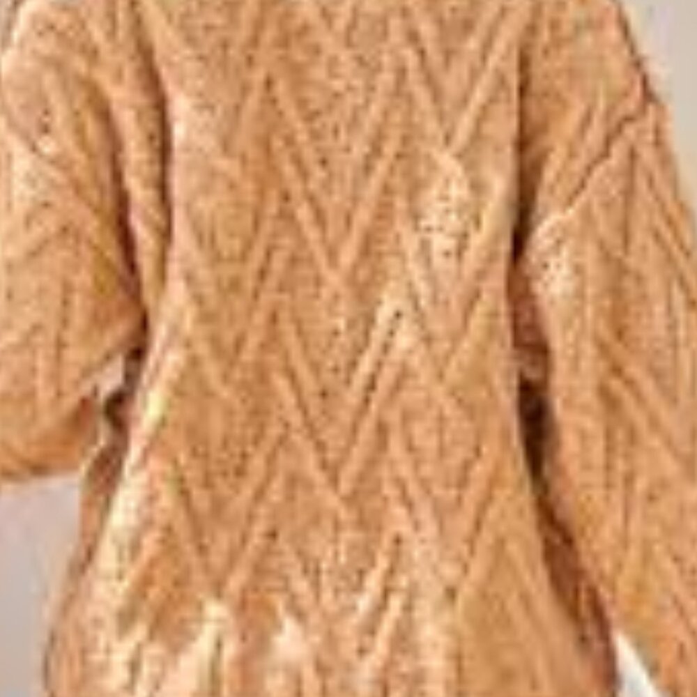 NEW FREE PEOPLE ISLA Cotton cable knit sweater 5M3 - Picture 11 of 12